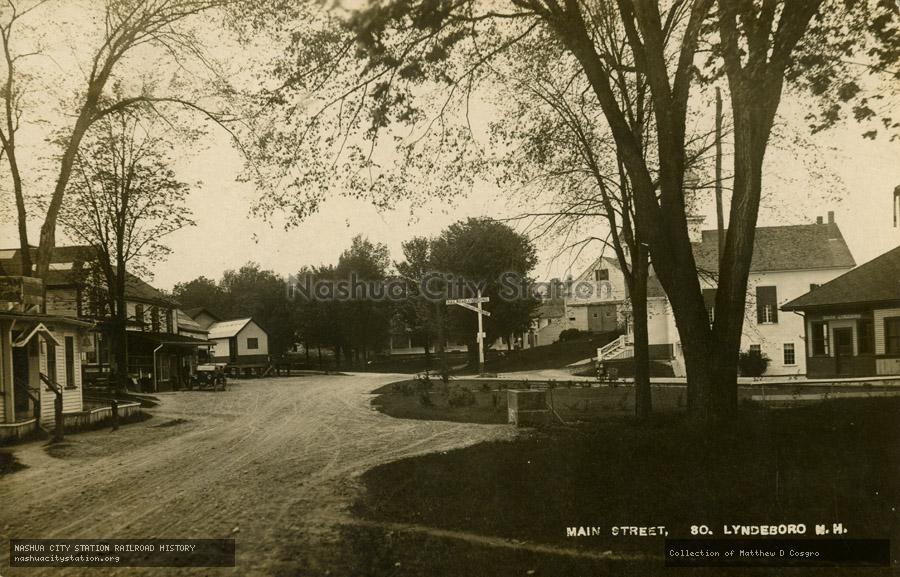 Postcard: Main Street, South Lyndeboro, New Hampshire